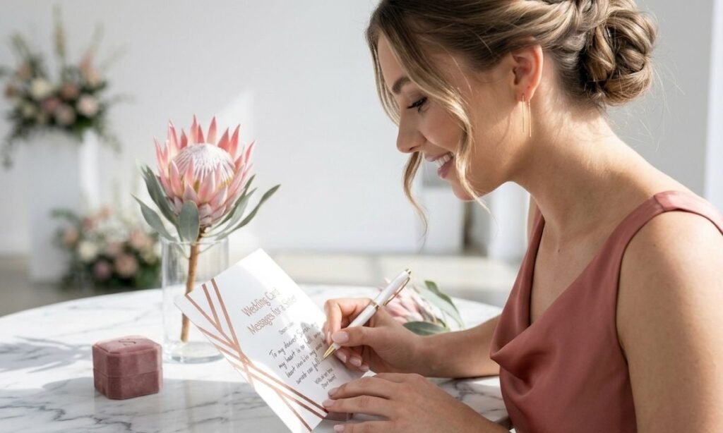Wedding Card Messages for a Sister
