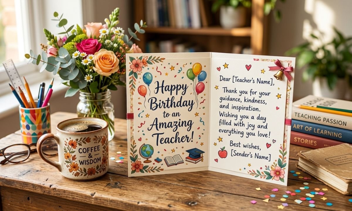 Birthday Card Messages for Teachers