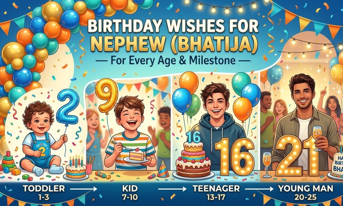 Birthday Wishes for Nephew (Bhatija) for Every Age