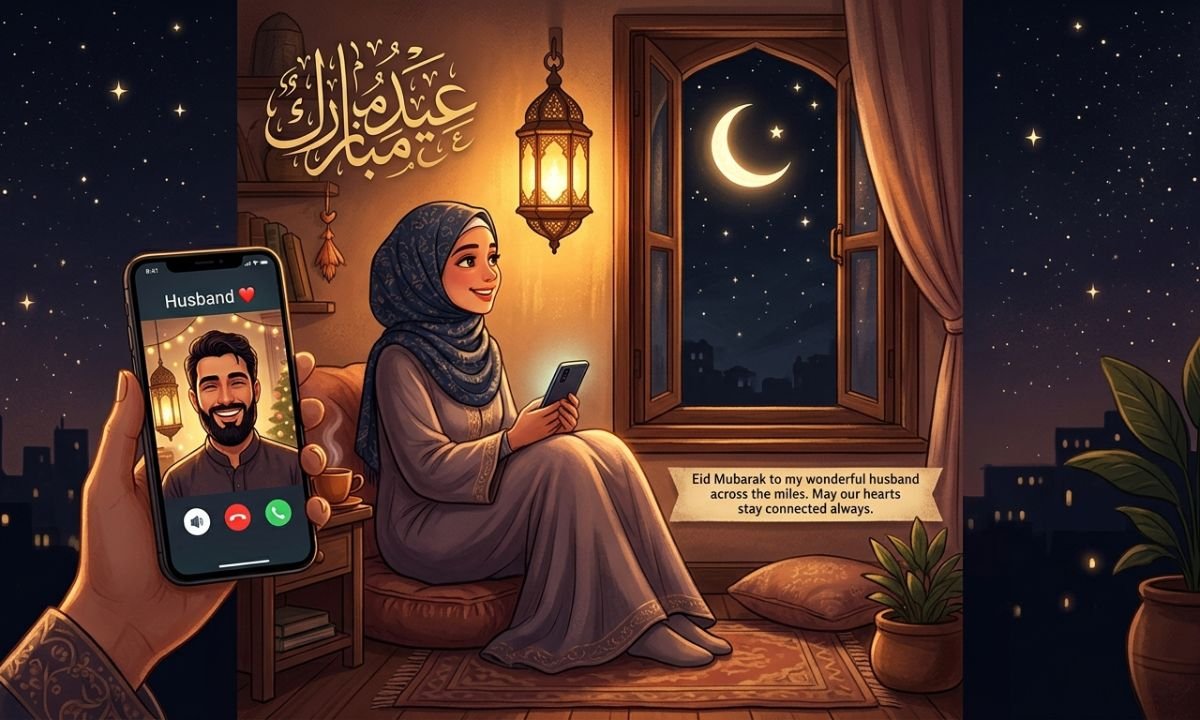 Eid Mubarak Wishes 2027 for Husband Abroad 
