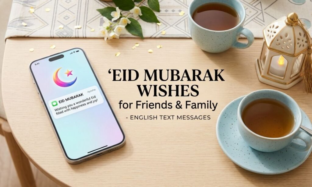 Eid Mubarak Wishes for Friends and Family in English Text Messages