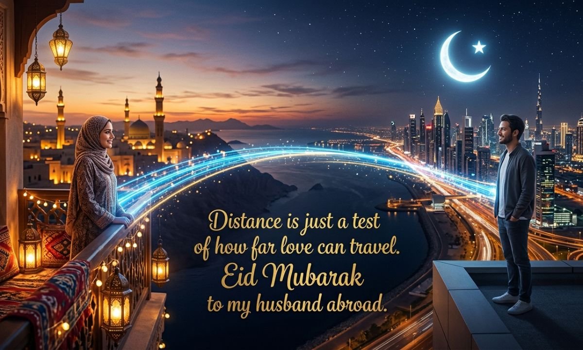 Eid Mubarak Wishes for Husband in Abroad Quotes