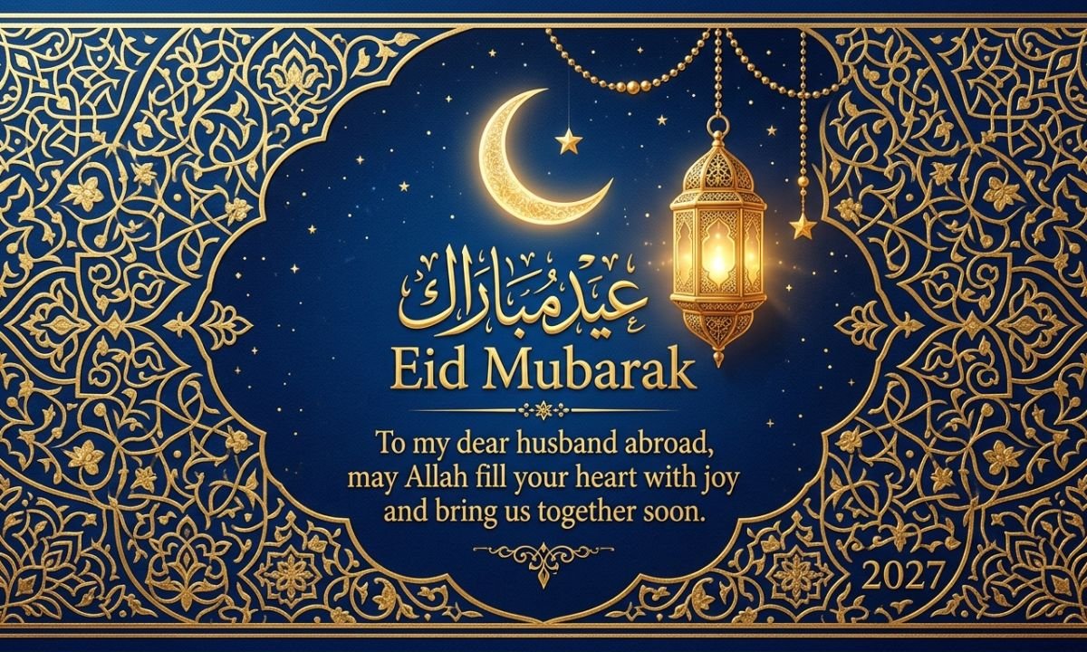Eid Mubarak Wishes for Husband in Abroad in Islamic Style 