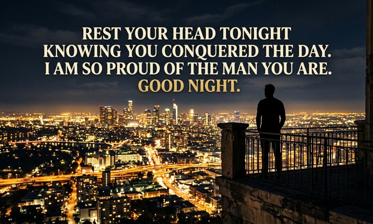 Good Night Wishes That Make Him Feel Proud of Himself