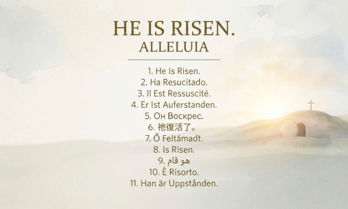 _He Is Risen in Different Languages