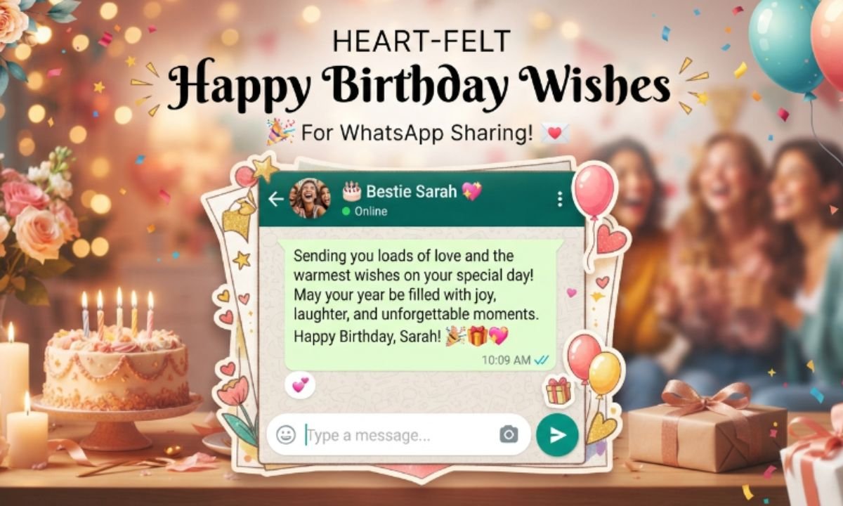 Heart-Felt Happy Birthday Wishes for WhatsApp