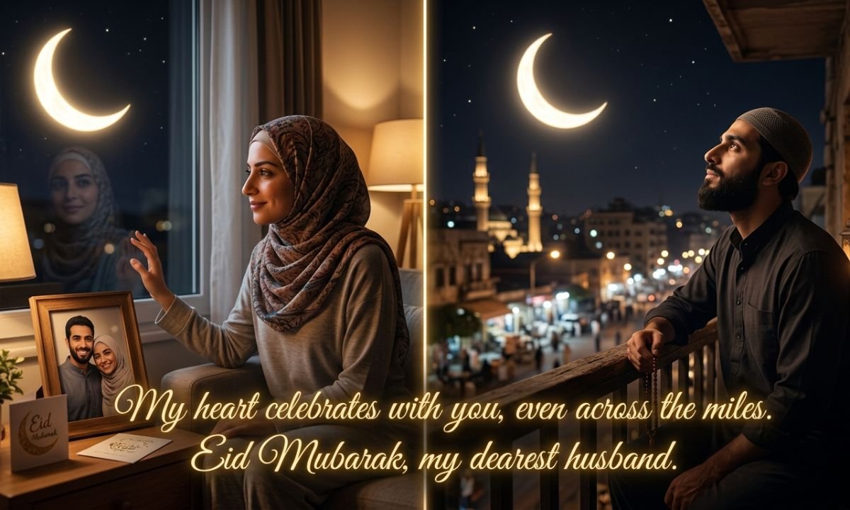 Heart Touching Eid Mubarak Wishes for Husband Overseas