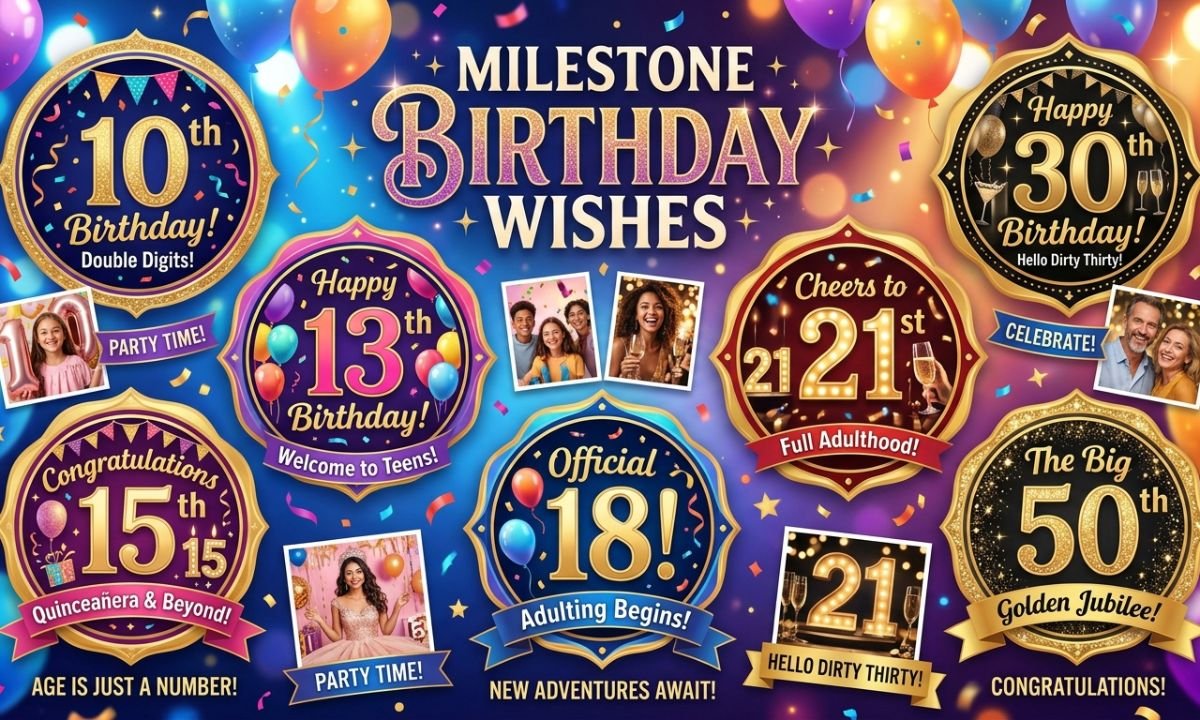 Milestone Birthday Wishes