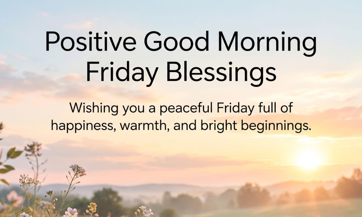 Positive Good Morning Friday Blessings