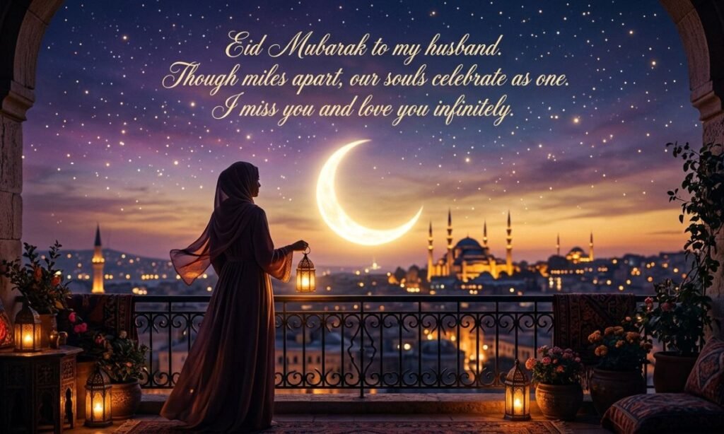 Romantic Eid Wishes for Husband Far Away