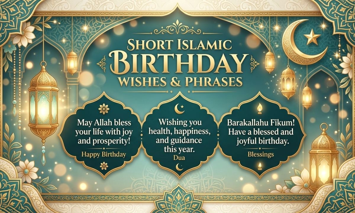 Short Islamic Birthday Wishes and Phrases