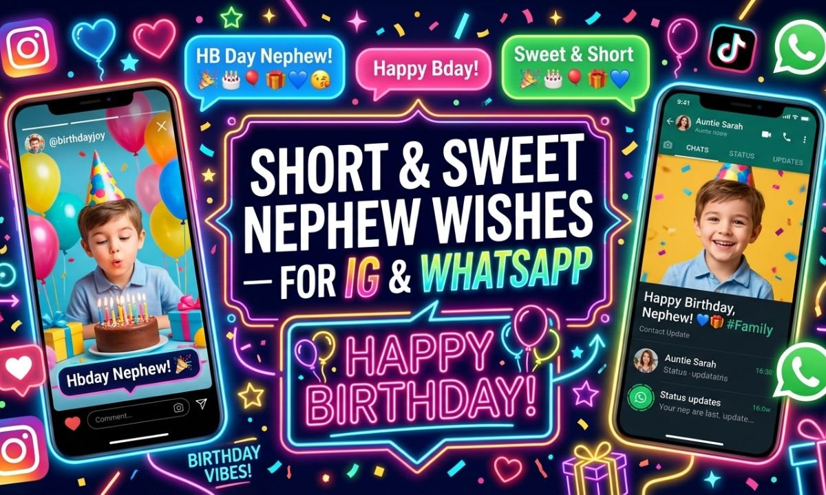 Short & Sweet Happy Birthday Nephew Wishes (For Instagram & WhatsApp Status)