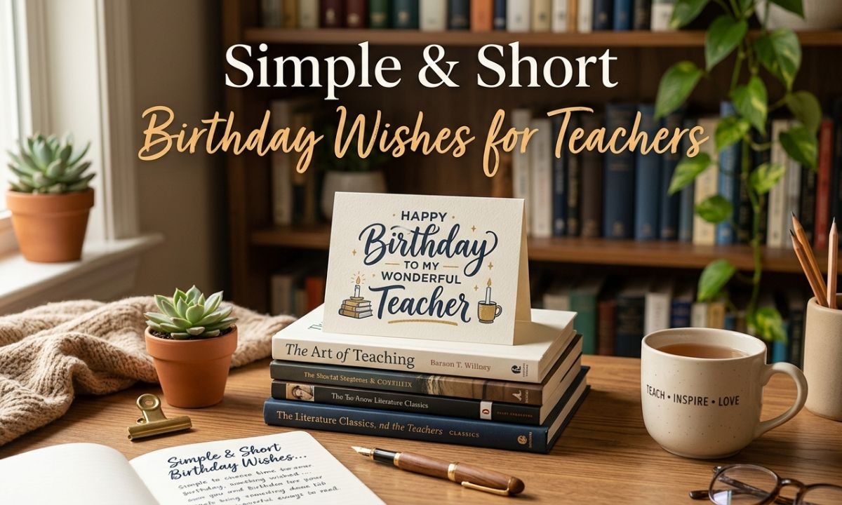 Simple & Short Birthday Wishes for Teachers