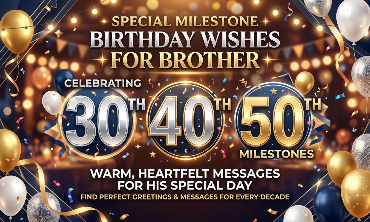 Special Milestone Birthday Wishes for Brother