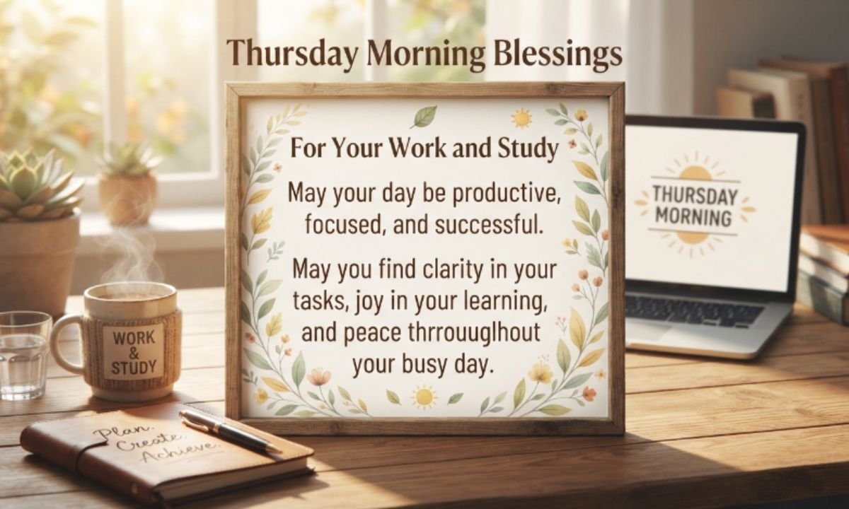 Thursday Morning Blessings for Work and Study