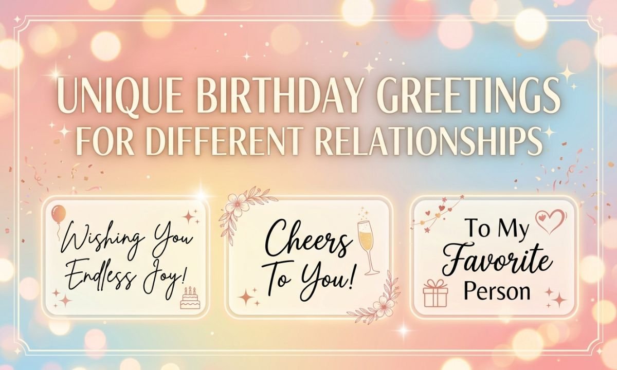 Unique Birthday Greetings for Different Relationships
