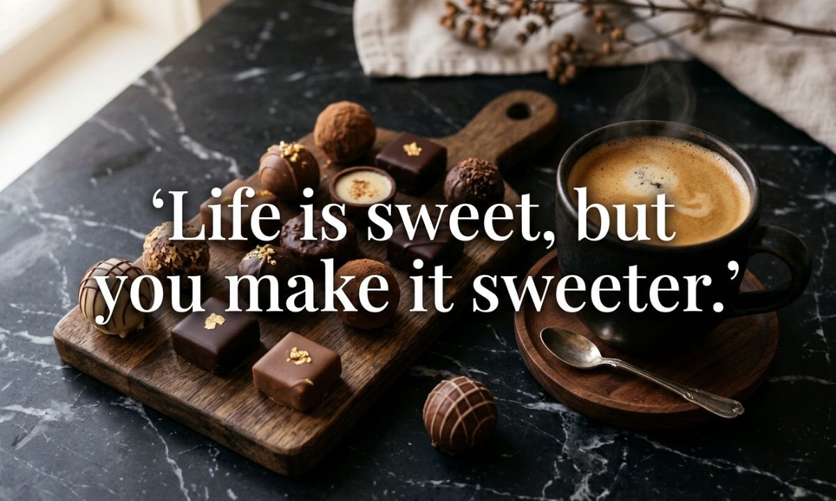 Very Short Love Quotes for Him with Chocolate