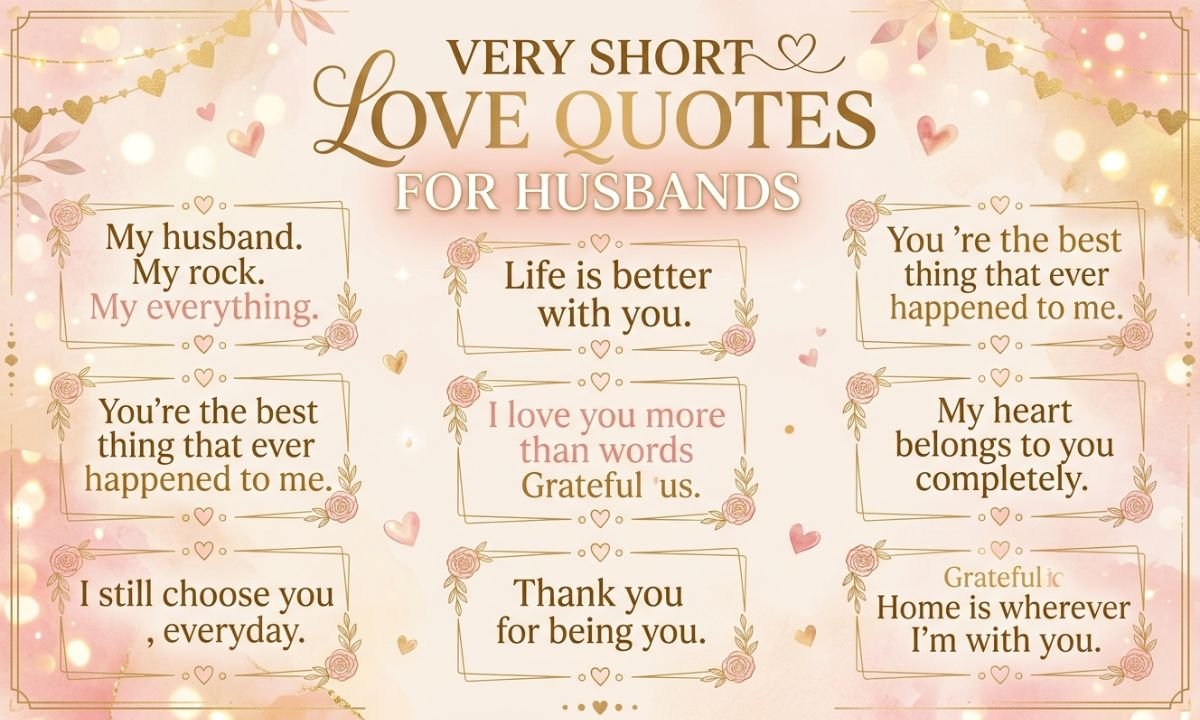 Very Short Love Quotes for Husbands