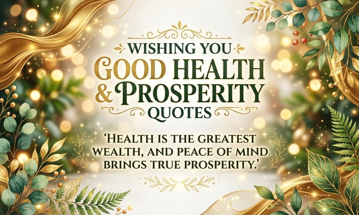 Wishing You Good Health and Prosperity Quotes