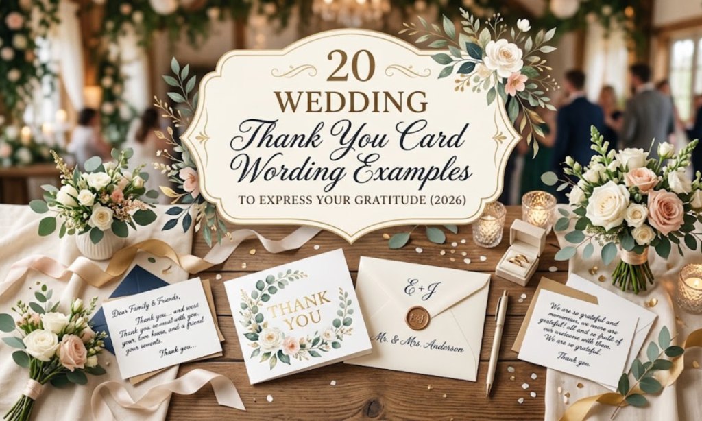 20 Wedding Thank You Card Wording Examples to Express Your Gratitude (2026)