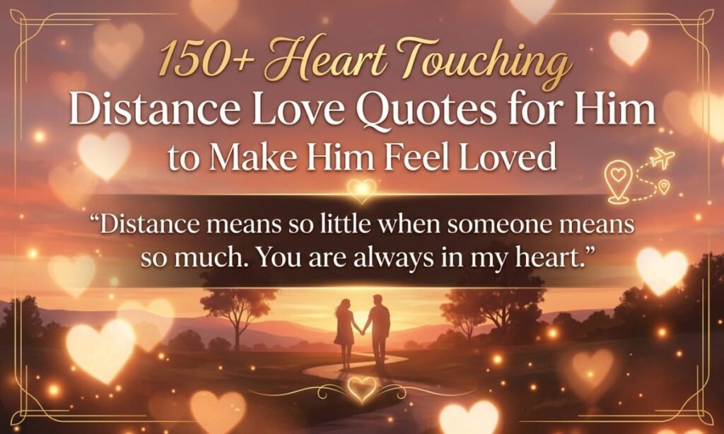 150+ Heart Touching Distance Love Quotes for Him to Make Him Feel Loved 