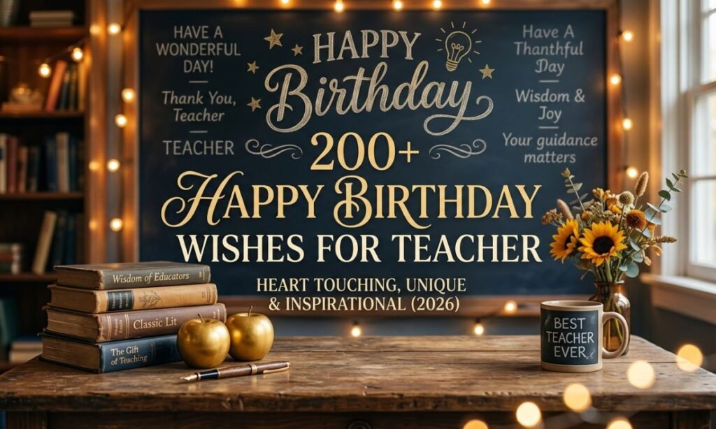 200+ Happy Birthday Wishes for Teacher – Heart Touching, Unique & Inspirational(2026)