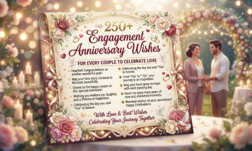 250+ Engagement Anniversary Wishes for Every Couple to Celebrate Love