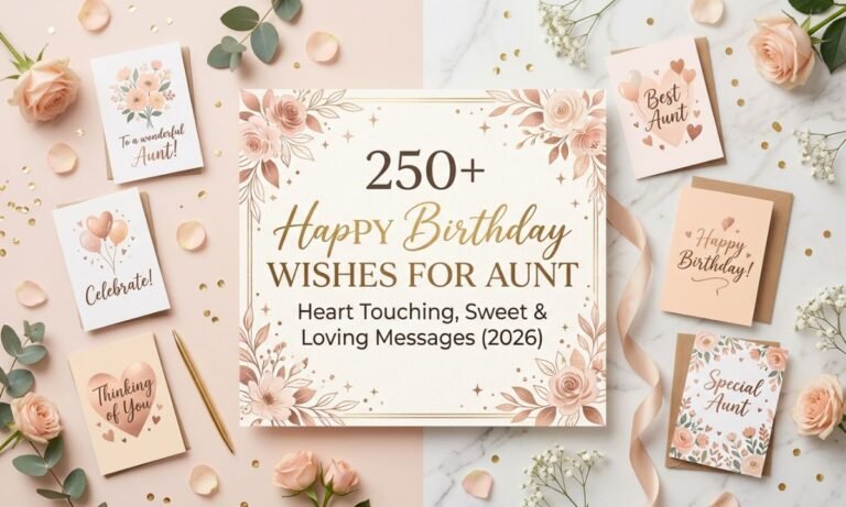 250+ Happy Birthday Wishes for Aunt – Heart Touching, Sweet & Loving Messages (2026)