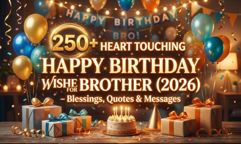 250+ Heart Touching Happy Birthday Wishes for Brother (2026) – Blessings, Quotes & Messages