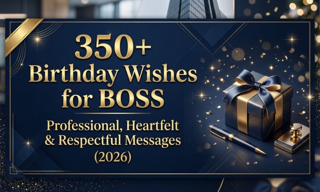 350+ Birthday Wishes for Boss – Professional,Heartfelt & Respectful Messages (2026)