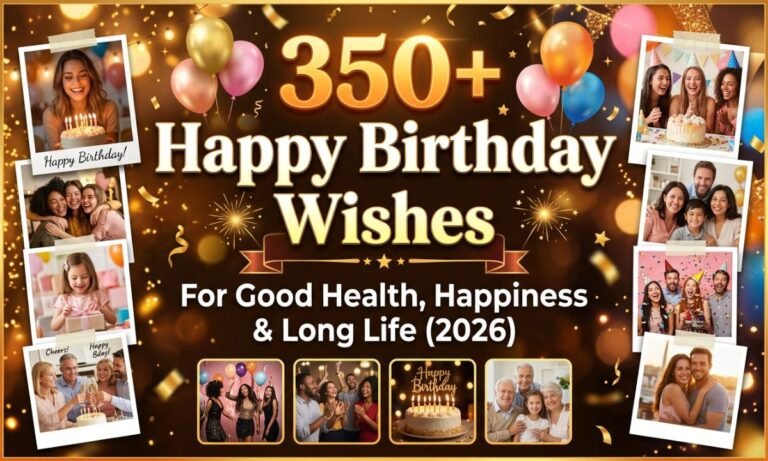 350+ Happy Birthday Wishes for Good Health, Happiness & Long Life (2026)