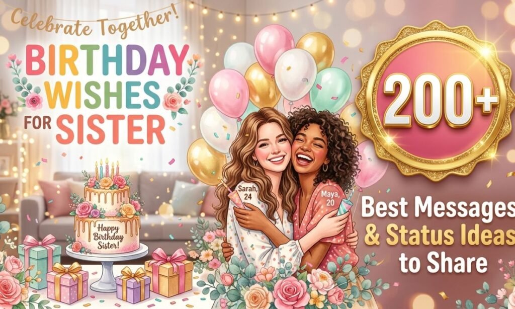 Birthday Wishes for Sister 200+ Best Messages & Status Ideas to Share 