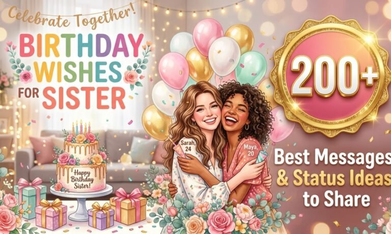 Birthday Wishes for Sister 200+ Best Messages & Status Ideas to Share
